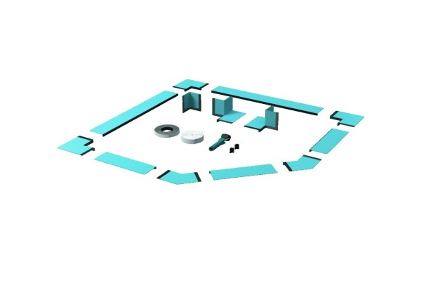 Bette Dichtsystem B57-0374, für Fünfeckduschwannen, B57-0374