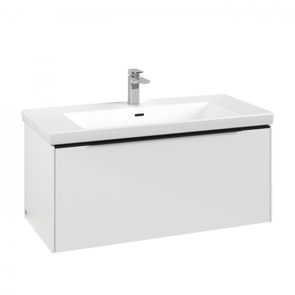 Villeroy & Boch Subway 3.0 Waschbeckenunterschrank, mit Beleuchtung, 1 Auszug, 973 x 432 x 462 mm, B