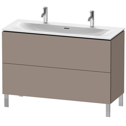 Duravit L-Cube Waschtischunterbau bodenstehend Basalt Matt 1220x481x704 mm - LC6599043430E00