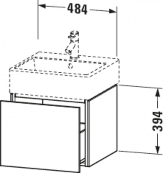 Duravit L-Cube Waschtischunterschrank wandhängend 484x459x394 Az 1 Ei