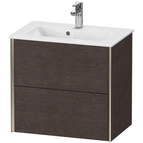 Duravit XViu Waschtischunterbau wandhängend Eiche dunkel gebürstet Matt 610x390x560 mm - XV41780B172