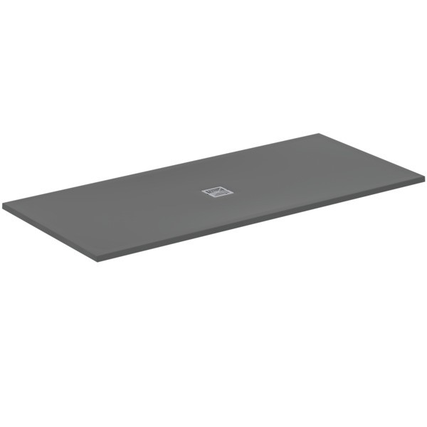 Ideal Standard Rechteck-Duschwanne Ultra Flat S + 2000x900mm Ablauf zentriert Grau, T5618FS