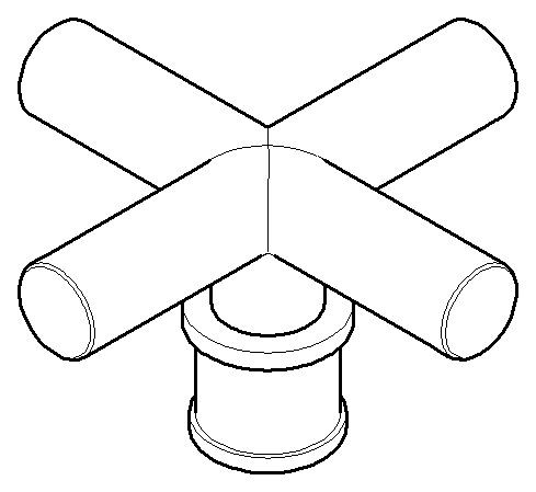 Dornbracht Griff Ersatzteile 04208901100 70 x 70 x 43 mm Platin gebürstet