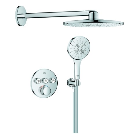 GROHE Unterputz-Duschsystem Grohtherm SC 103997 rund 3 ASV für Duschrahmen Mono chrom, 1039970000