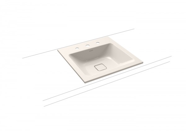 Kaldewei Einbauwaschtisch Cono, Modell 3075 ohne Überlauf 500x500, 908206033231