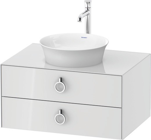 Duravit White Tulip Konsolenwaschtischunterbau wandhängend Weiß Hochglanz 800x550x408 mm - WT4990085