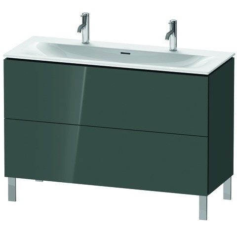 Duravit L-Cube Waschtischunterbau bodenstehend Dolomiti Grau Hochglanz 1220x481x704 mm - LC659903838