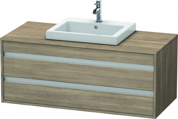 Duravit Ketho Konsolenwaschtischunterbau wandhängend Eiche Terra Matt 1200x550x496 mm - KT675603535