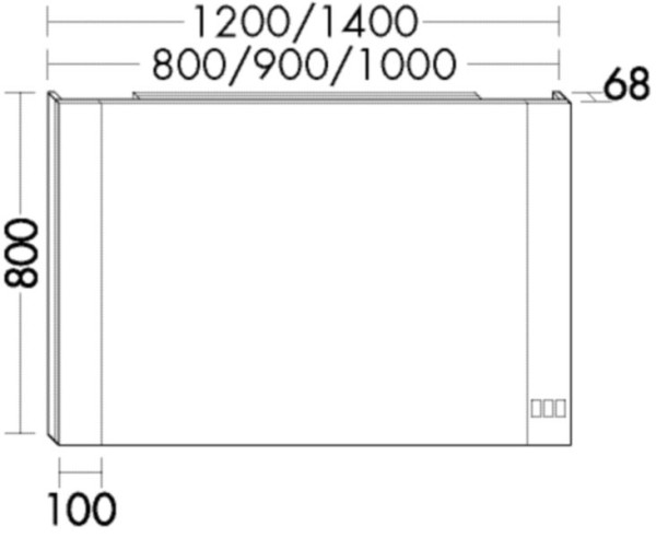 Burgbad Leuchtspiegel RL40 Light RL40 VC 800x1000x68 Anthrazitgrau Matt, SIJS100F4952