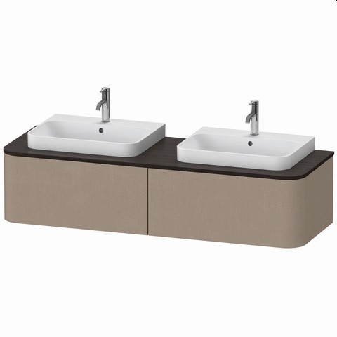 Duravit Happy D.2 Plus Konsolenwaschtischunterbau wandhängend Leinen Matt 1600x550x354 mm - HP4936B7