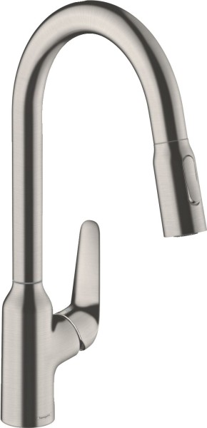 Hansgrohe Spültischmischer 220 Ausziehbrause M429-H220ST edelstahl-optik, 71800800