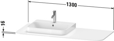 Duravit Happy D.2 Plus Konsole Leinen Matt