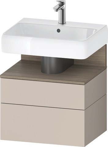 Duravit Qatego Waschtischunterbau wandhängend Taupe Matt 590x470x590 mm - QA4393035910000