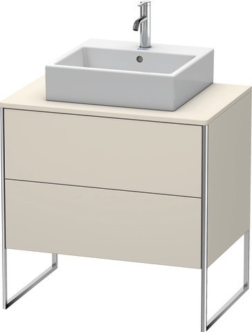 Duravit XSquare Konsolenwaschtischunterbau bodenstehend Taupe Matt 800x548x778 mm - XS492009191