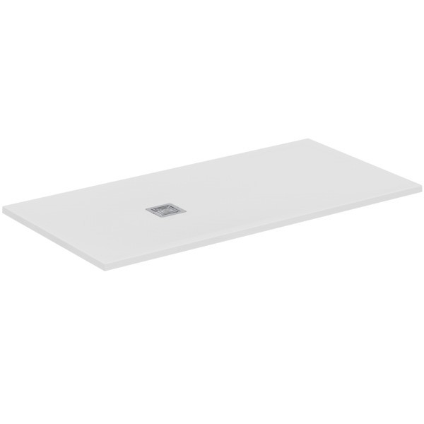 Ideal Standard Rechteck-Duschwanne Ultra Flat S + 1600x800mm Abl.55cm Mitte/Seite Weiss, T5602FR