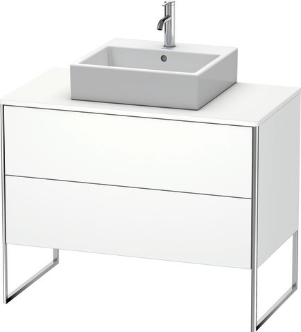 Duravit XSquare Konsolenwaschtischunterbau bodenstehend Weiß Matt 1000x548x778 mm - XS492101818