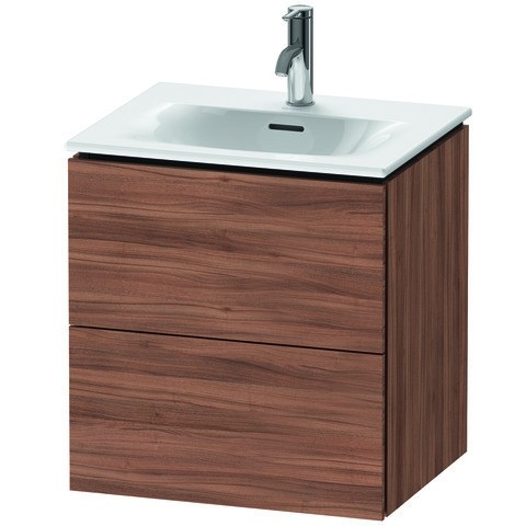 Duravit L-Cube Waschtischunterbau wandhängend Nussbaum Matt 520x421x550 mm - LC630407979