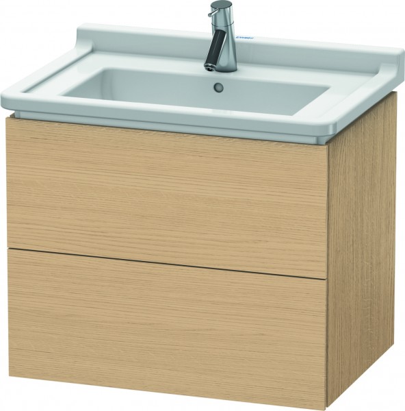 Duravit L-Cube Waschtischunterbau wandhängend Natur Eiche Matt 670x469x558 mm - LC626403030