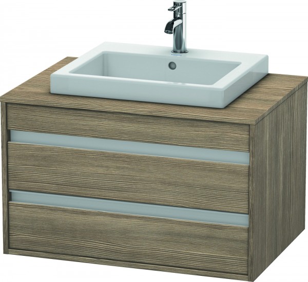 Duravit Ketho Konsolenwaschtischunterbau wandhängend Eiche Terra Matt 800x550x496 mm - KT675403535