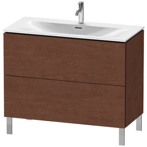 Duravit L-Cube Waschtischunterbau bodenstehend Amerikanischer Nussbaum Matt 1020x481x704 mm - LC6598