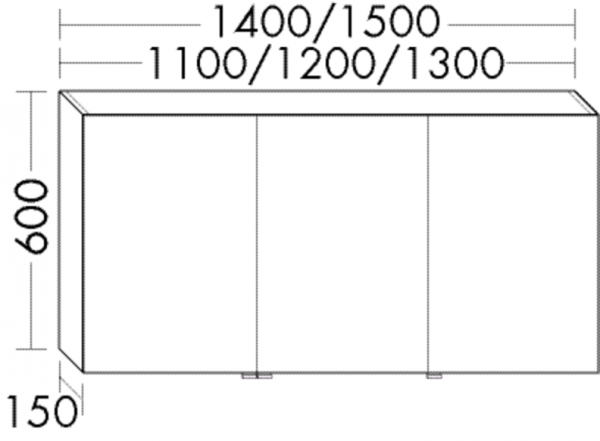 Burgbad Spiegelschrank Sys30 PG2 Echo 600x1500x160 Tectona Dekor Zimt, SPJG150LF3424