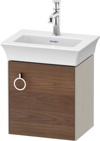 Duravit White Tulip Waschtischunterbau wandhängend Amerikanischer Nussbaum & Taupe Matt & Seidenmatt