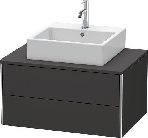 Duravit XSquare Konsolenwaschtischunterbau wandhängend Graphit Supermatt 800x548x400 mm - XS49100808