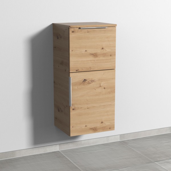 Sanipa 3way Mittelschrank mit 1 Tür und 1 Auszug, Eiche Natural-Touch, UM12985