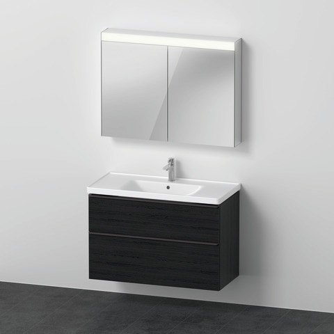 Duravit D-Neo Möbelwaschtisch mit Waschtischunterbau und Spiegelschrank 1000x480x2000 mm - DE0117016