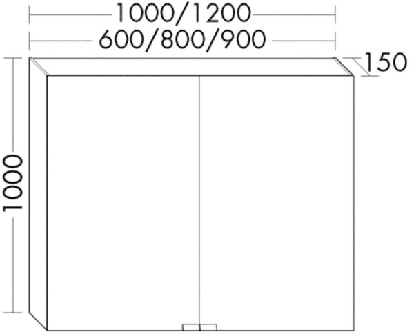 Burgbad Spiegelschrank rc40 Melamin 1000x800x150 Melamin Weiß, SPNO080F4700