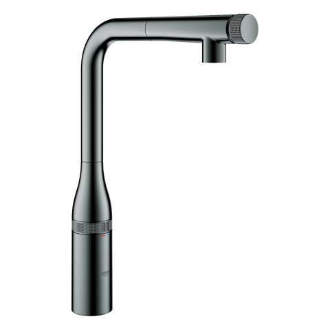 GROHE SPT-Batterie Essence Smart Control 31615 ausziehb. Spülbrause hard graphite, 31615A00