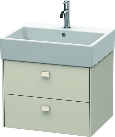 Duravit Brioso Waschtischunterbau wandhängend Taupe Matt 584x459x442 mm - BR415309191