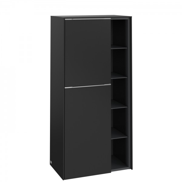 Villeroy & Boch Subway 3.0 Mittelschrank, 2 Türen, 574 x 1200 x 346,5 mm, Volcano Black / Volcano Bl