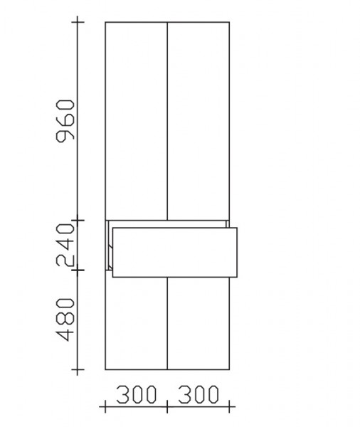 Pelipal Universelle Beimöbel Pelipal Hochschrank HCL016033, B:600, H:1680, T:330mm