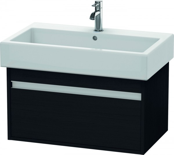 Duravit Ketho Waschtischunterbau wandhängend Eiche Schwarz Matt 750x440x410 mm - KT668701616