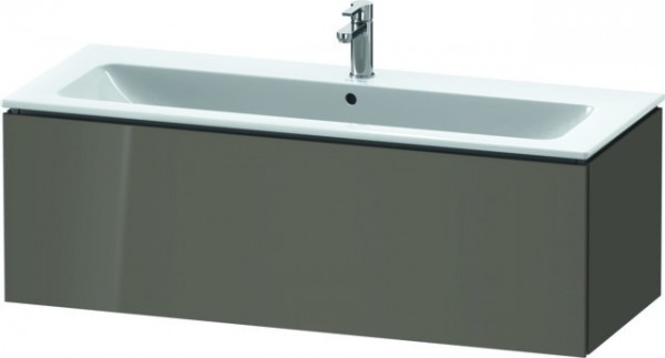 Duravit L-Cube Waschtischunterbau wandhängend Flanell Grau Hochglanz 1220x481x400 mm - LC614308989