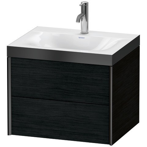 Duravit XViu c-bonded Set wandhängend Eiche Schwarz Matt 600x480x503 mm - XV4614OB216P