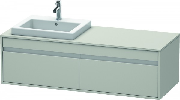 Duravit Ketho Konsolenwaschtischunterbau wandhängend Betongrau Matt 1400x550x426 mm - KT6797L0707