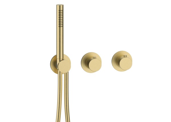 Herzbach MODUL7 Thermostat-Farbset 2/3 Verbraucher Brass Steel, 70.702001.1.41