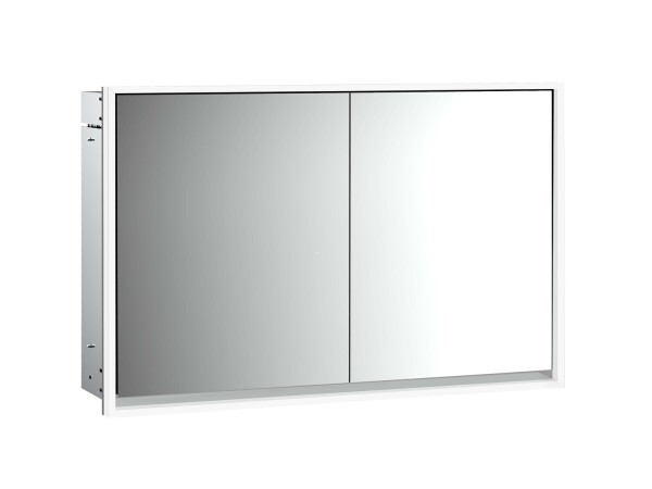 emco LED-Lichtspiegelschrank Loft Unterputz, 1200 mm, 2-türig Rückwand verspiegelt, 979805119