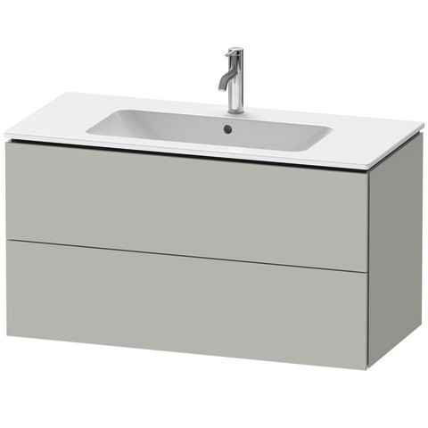 Duravit L-Cube Waschtischunterbau wandhängend Betongrau Matt 1020x481x550 mm - LC6242007070A00