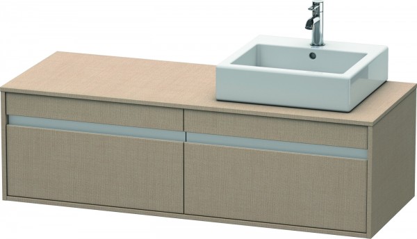 Duravit Ketho Konsolenwaschtischunterbau wandhängend Leinen Matt 1400x550x426 mm - KT6697R7575