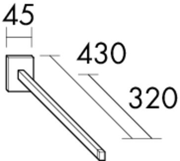 Burgbad Handtuchhalter Chrom 60x45x320 Chrom, HHAB005B0001