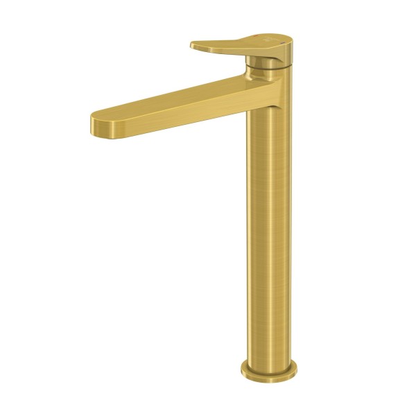 Steinberg Serie 340 Waschtisch-Einhebelmischer ohne Ablaufgarnitur, erhöht, brushed gold, 3401700BG