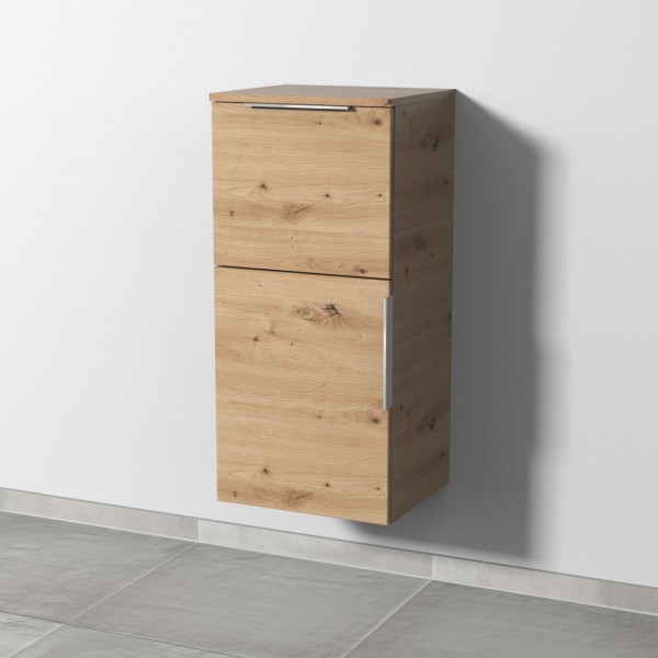 Sanipa 3way Mittelschrank mit 1 Tür und 1 Auszug, Eiche Natural-Touch, UM12885