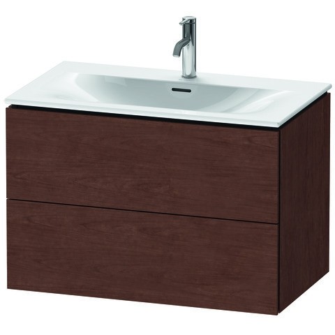 Duravit L-Cube Waschtischunterbau wandhängend Amerikanischer Nussbaum Matt 820x481x550 mm - LC630701