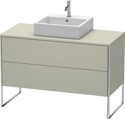 Duravit XSquare Konsolenwaschtischunterbau bodenstehend Taupe Seidenmatt 1200x548x778 mm - XS4922060