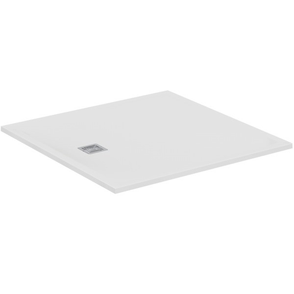 Ideal Standard Quadrat-Duschwanne Ultra Flat S + 1200x1200mm Abl.25cm Mitte/Seite Weiss, T5615FR