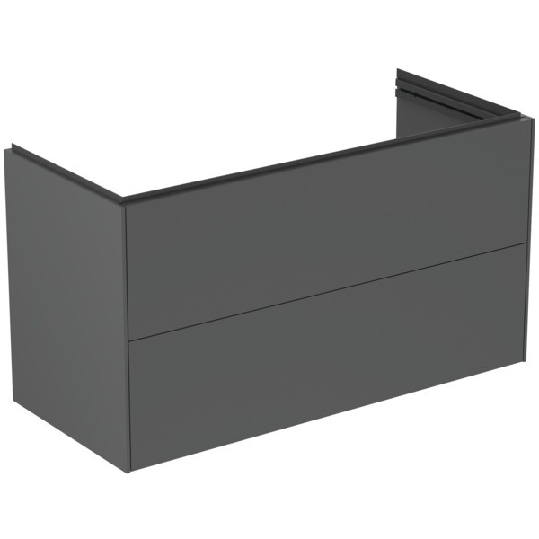 Ideal Standard Möbelwaschtischunterschrank Conca 1000x440mm 2 Auszüge Anthrazit matt, T5577Y2