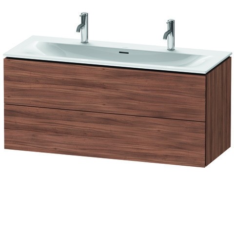 Duravit L-Cube Waschtischunterbau wandhängend Nussbaum Matt 1220x481x550 mm - LC630907979